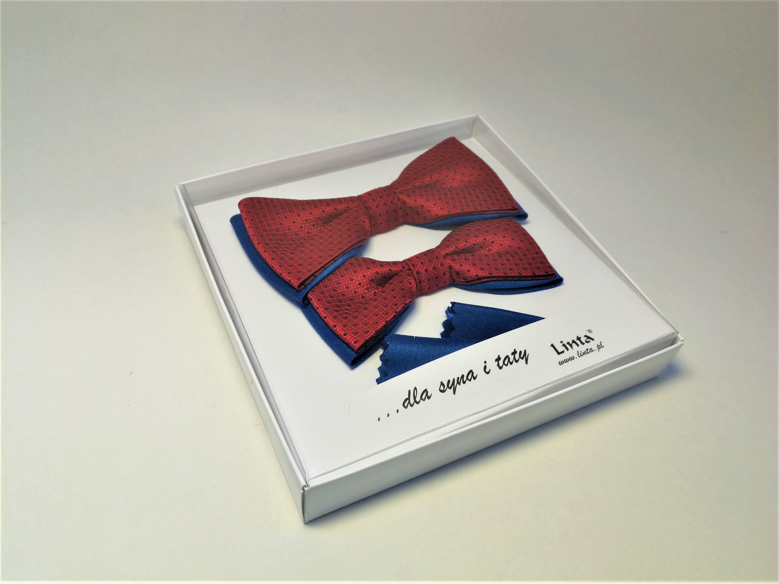 SET motýlků s kap. - červená modrá 24