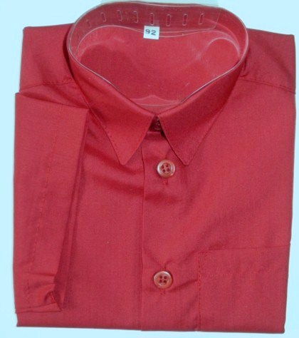 Chlapecká košile s krátkým rukávem bordó