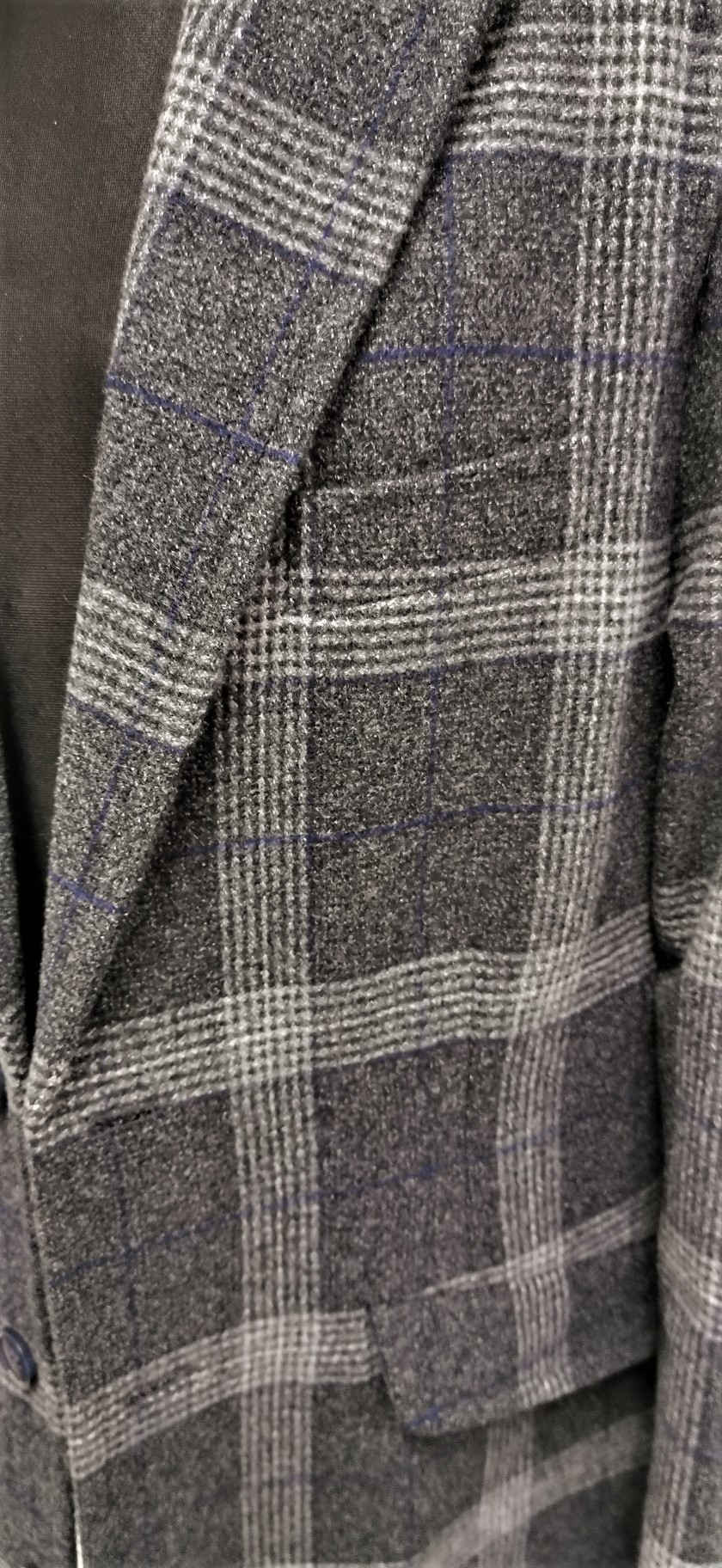 Chlapecký kabát zimní šedý káro