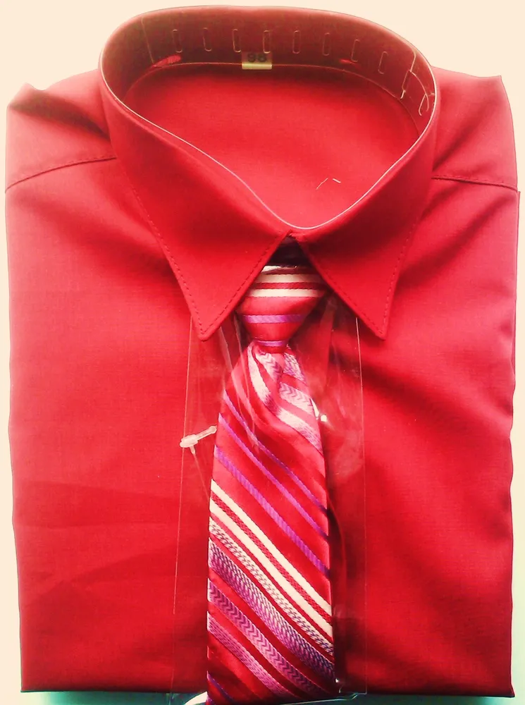 Chlapecká košile s dlouhým rukávem červená