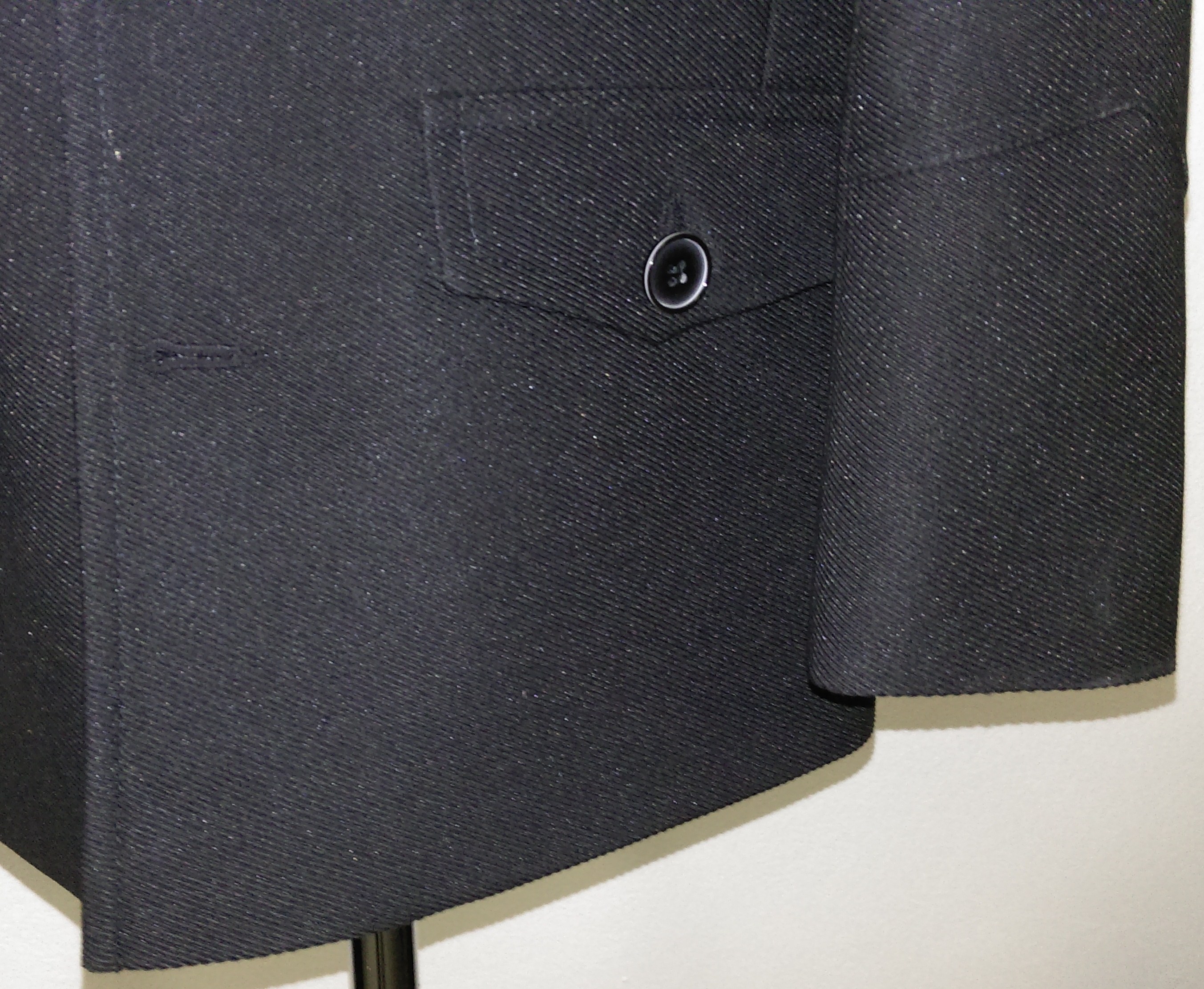 Chlapecký kabát černý s výložkami v.146-158