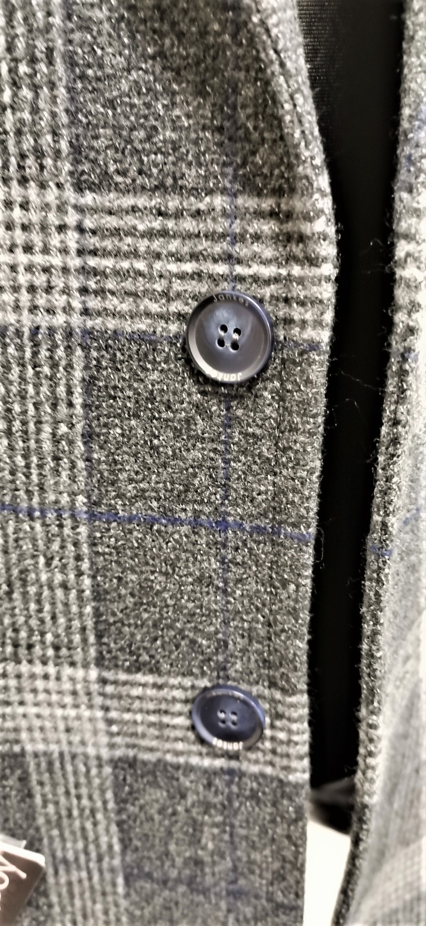 Chlapecký kabát zimní šedý káro