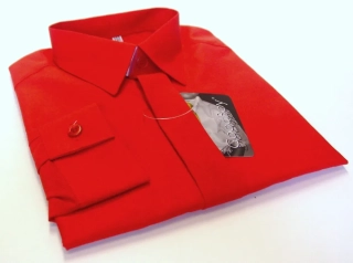 Chlapecká košile s dlouhým rukávem červená